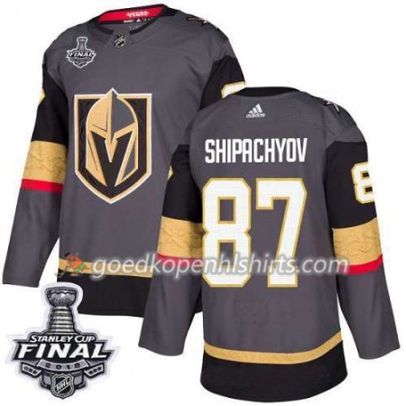 Vegas Golden Knights Vadim Shipachyov 97 2018 Stanley Cup Final Patch Adidas Grijs Authentic Shirt - Mannen
